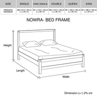 4 Pieces Bedroom Suite in Solid Wood Veneered Acacia Construction Timber Slat Queen Size Oak Colour Bed, Bedside Table & Dresser - ElectronX Plus