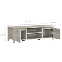 TV Stand Entertainment Unit 120cm In White Oak - ElectronX Plus